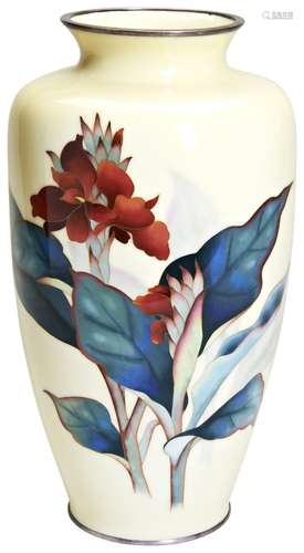 A JAPANESE CLOISONNE VASE MARK OF ANDO WORKSHOPS, TAISHO / S...