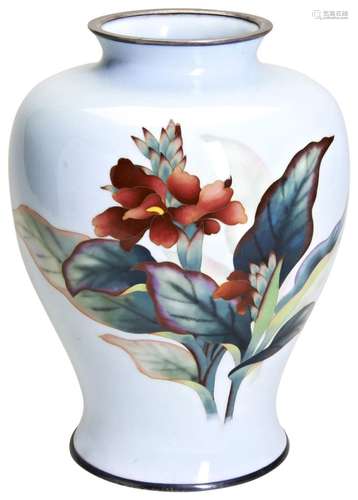 A JAPNANESE CLOISONNE VASE MARK OF ANDO WORKSHOPS, TAISHO / ...