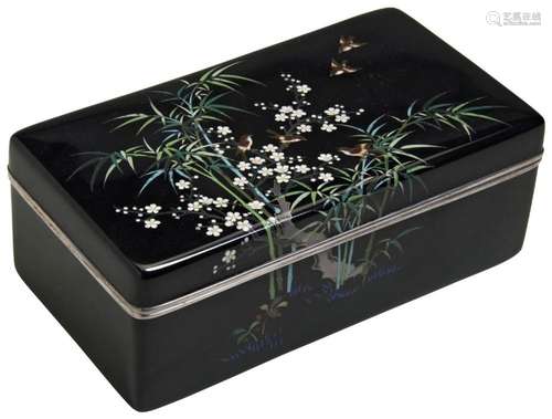 A JAPANESE CLOISONNE BOX AND COVER MEIJI PERIOD (1868-1912) ...