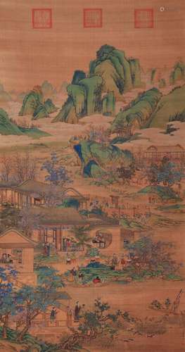 CHINESE SCROLL PAINTING OF MOUNTAIN VIEWS SIGNED BY XUYANG