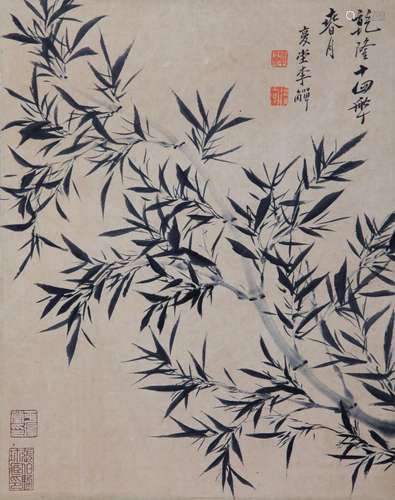 CHINESE SCROLL PAINTING OF BAMBOO SIGNED BY LIXIAN