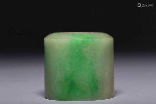 A JADEITE ARCHER'S RING