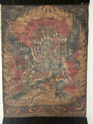 A THANGKA OF MAHAKALA