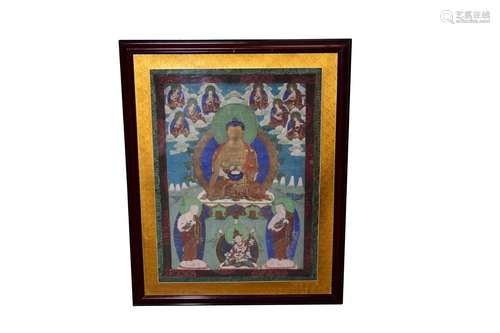 A THANGKA OF BUDDHA