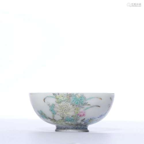 AN ENAMELED BOWL.MARK OF YONGZHENG