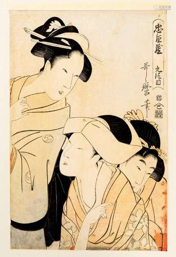 KITAGAWA UTAMARO I (C.1754–1806) EDO PERIOD, C.1801-2 Two Ja...