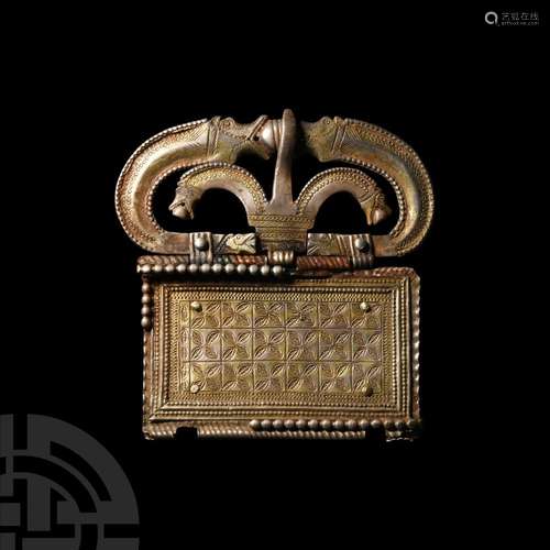 Roman Silver-Gilt Military Buckle for an Elite Imperial Offi...