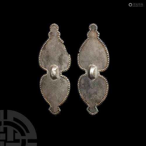 Large Roman Sheet-Silver Brooch Pair