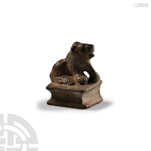 Roman Bronze Lion Statuette