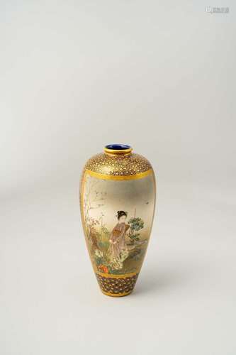 A GOOD JAPANESE SATSUMA VASE BY KINKOZAN MEIJI ERA, 19TH/20T...