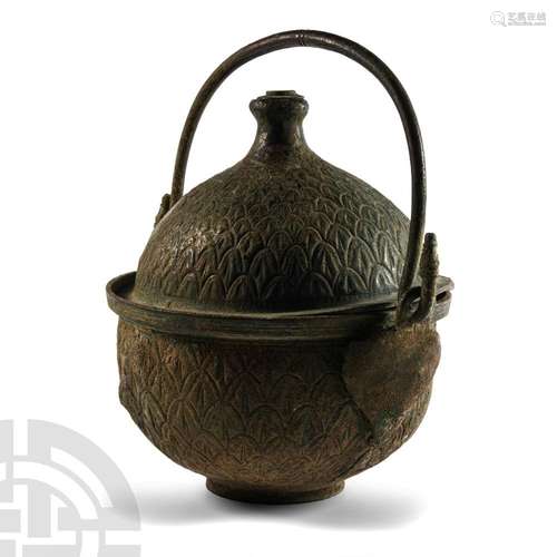 Byzantine Bronze Cooking Cauldron with Lidded Container for ...