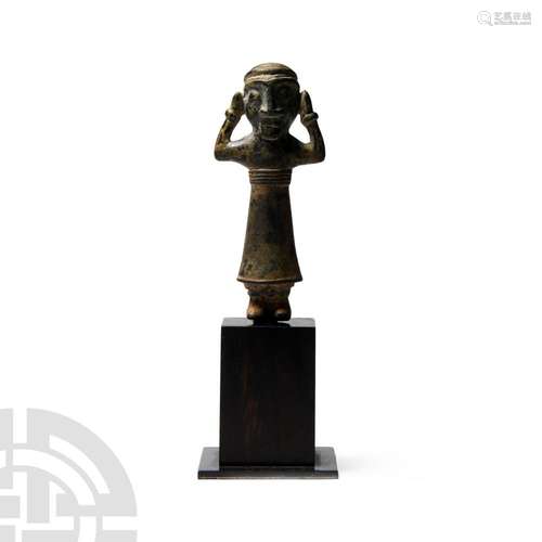 Elamite Bronze Worshipper Figure