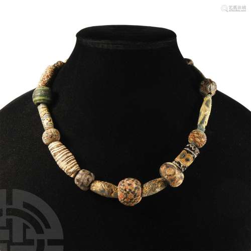Western Asiatic Millefiori Glass Bead Necklace