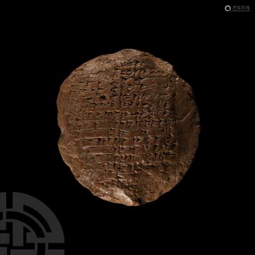 Important Western Asiatic Royal Cuneiform Nail of King Lipit...