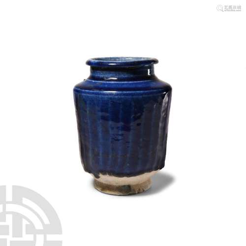 Western Asiatic Deep Blue Glazed Vase