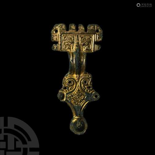 'The Oving' Anglo-Saxon Gilt Bronze Great Square-Hea...