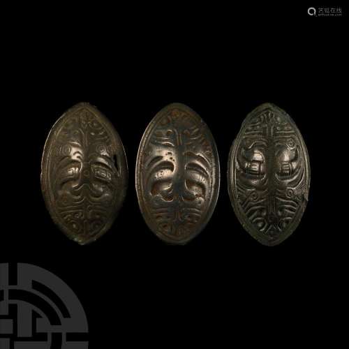 Viking Age Bronze Tortoise-Type Brooch Group