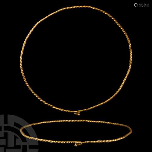 Viking Age Twisted Gold Torc
