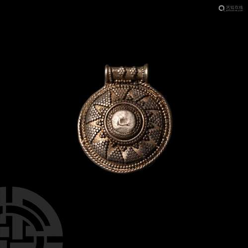 Viking Age Silver Filigree Starburst Boss Pendant