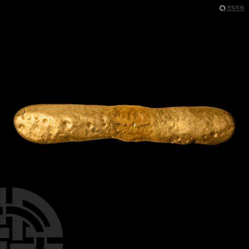 Viking Age or Earlier Solid Gold Bar Ingot