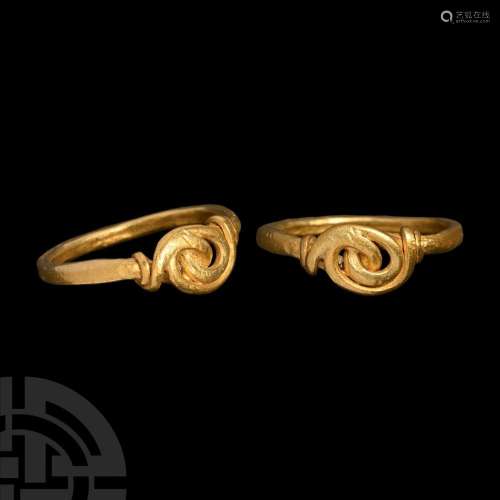 Viking Age Twisted and Coiled Gold Wire Ring