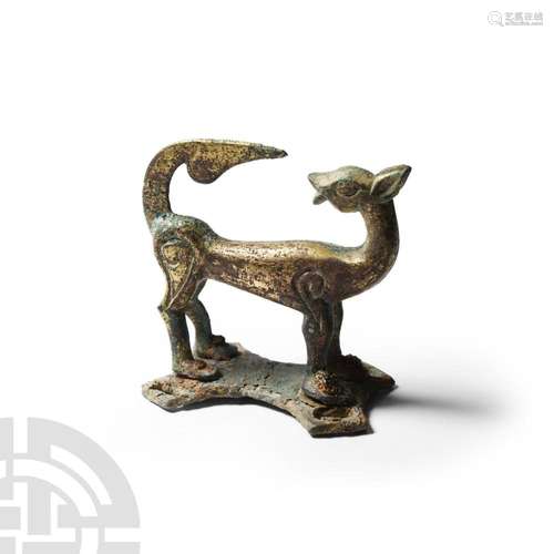 Scandinavian Viking Gilt Bronze 'Great Beast' Weathe...