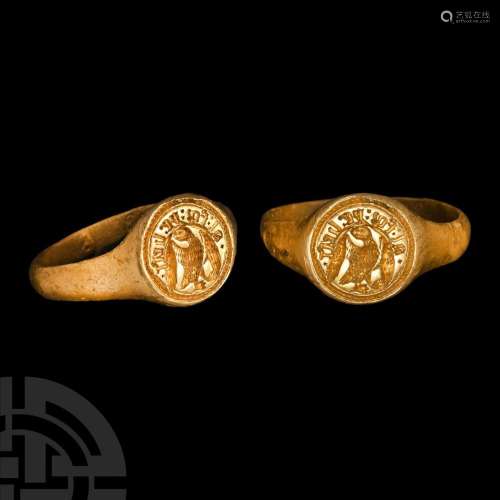 'The Roxwell' Medieval Gold Signet Ring of 'King...