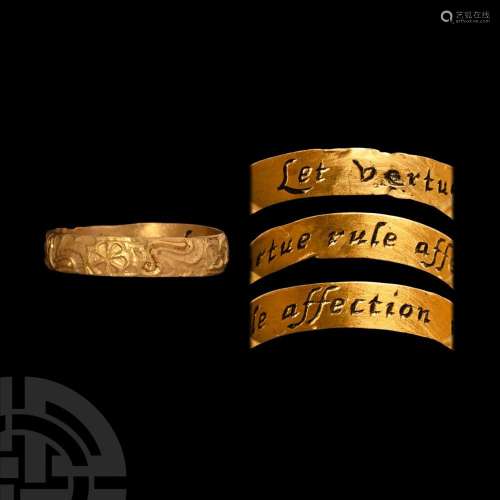 Post Medieval Gold 'Let Vertue Rule Affection' Decor...