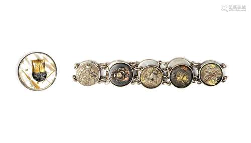 A JAPANESE SILVER AND SHAKUDO BRACELET MEIJI ERA, 19TH/20TH ...