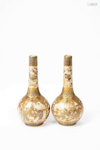 TWO JAPANESE MINIATURE VASES BY MEIZAN MEIJI ERA, 19TH/20TH ...