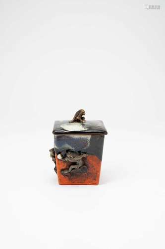 A JAPANESE SUMIDA BOX AND COVER MEIJI OR LATER, 20TH CENTURY...