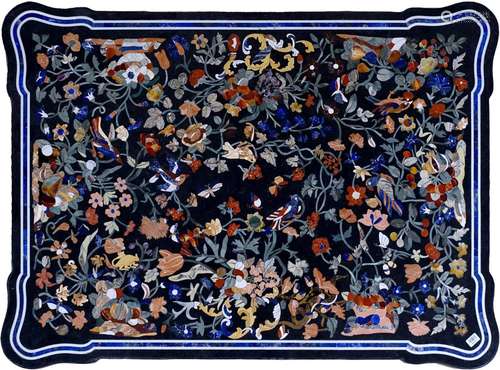 Francesco Ghinghi (d’après) - Table Pietra Dura.\nD