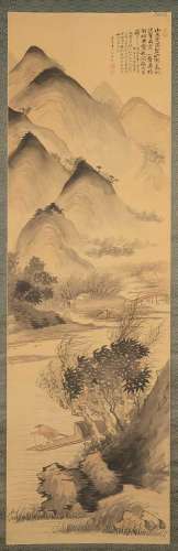 YUN BING (19TH CENTURY)FLOWERS AND BUTTERFLIESA Chinese scro...