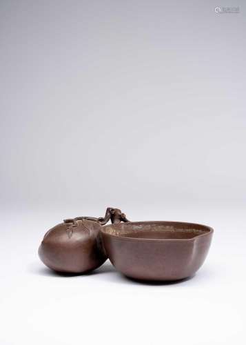 A CHINESE YIXING \'PEACH\' WATERPOT18TH CENTURYThe bowl mode...