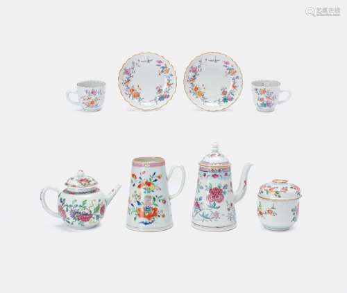 A COLLECTION OF CHINESE FAMILLE ROSE TEAWARES18TH CENTURYVar...