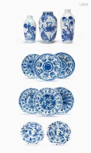 A COLLECTION OF CHINESE BLUE AND WHITE PORCELAIN18TH CENTURY...