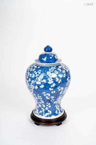 A CHINESE BLUE AND WHITE BALUSTER VASE KANGXI 1662-1722Decor...