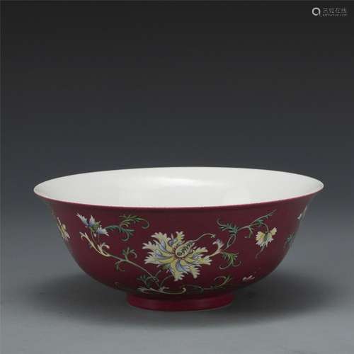 QING QIANLONG FAMILLE ROSE BOWL