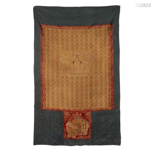 MING DYNASTY MANJUSHREE SILK THANGKA