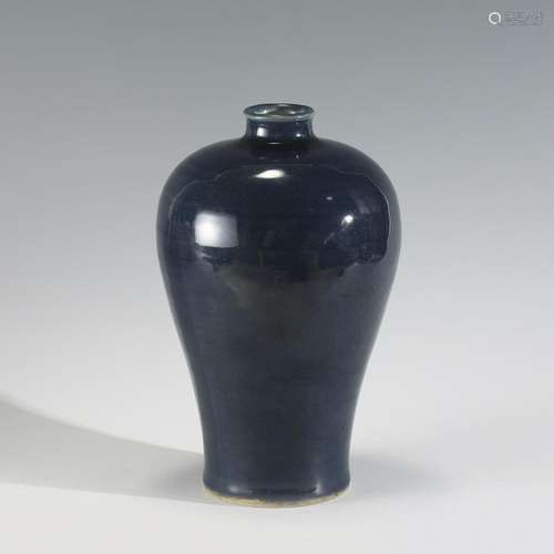 MING JI BLUE GLAZED PLUM JAR