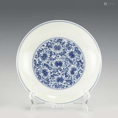 QING DAOGUANG BLUE & WHITE PLATE