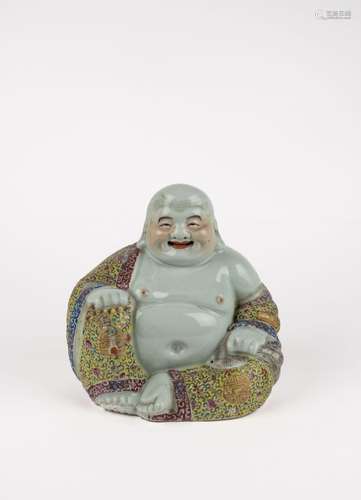 A Famille Rose smiling budai. China, early 20th c.