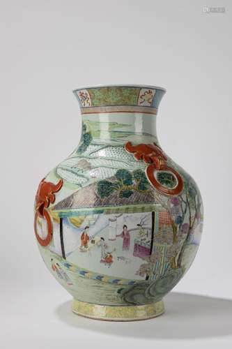 A large Famille Rose vase. China, Guangxu period/Republic Pe...