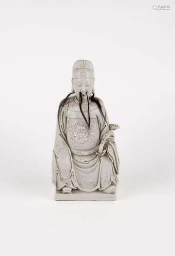 A Blanc de Chine seated figure. China, 19th c.