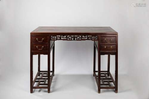 Red wood desk. China, early 20th c.