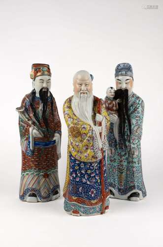 Three porcelain figures. China, Republic Period (1912-1949)