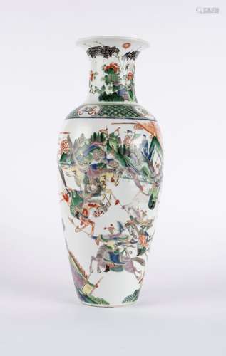 A Famille Verte porcelain vase. China, late Qing dynasty