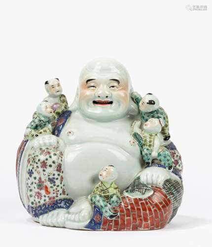 A smiling Budai. China, Republic Period (1912-1949)