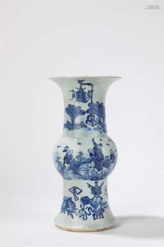 A blue and white "Gu" vase. China, Guangxu period ...