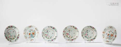 Six chinese export plates. 18th/19th c.